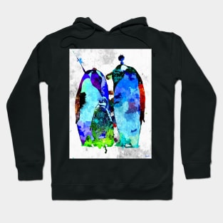 Penguin Family Grunge Hoodie